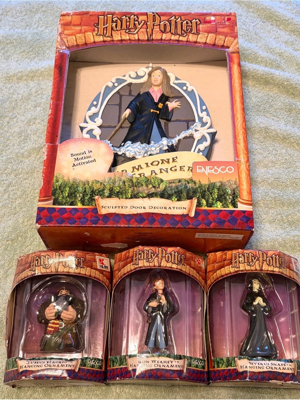Harry Potter Enesco Lot of 4 – Hermione Door Decor, Ron Hagrid Snape Ornaments